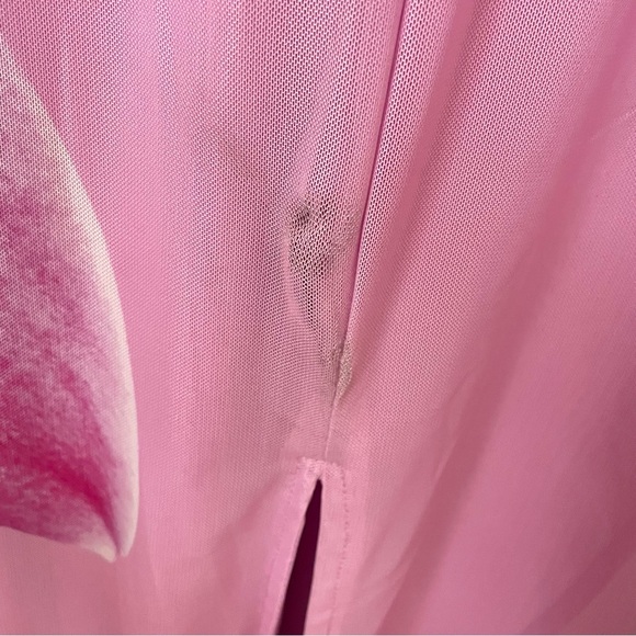 Peppermayo Bad News Mesh Maxi Dress Pink Magnolia Floral Size US 2 XS - Picture 6 of 7